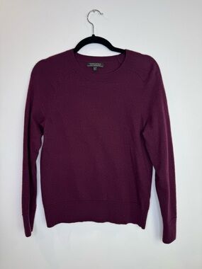 Banana Republic Women's Crewneck Sweater Plum size small extra fine merino wool